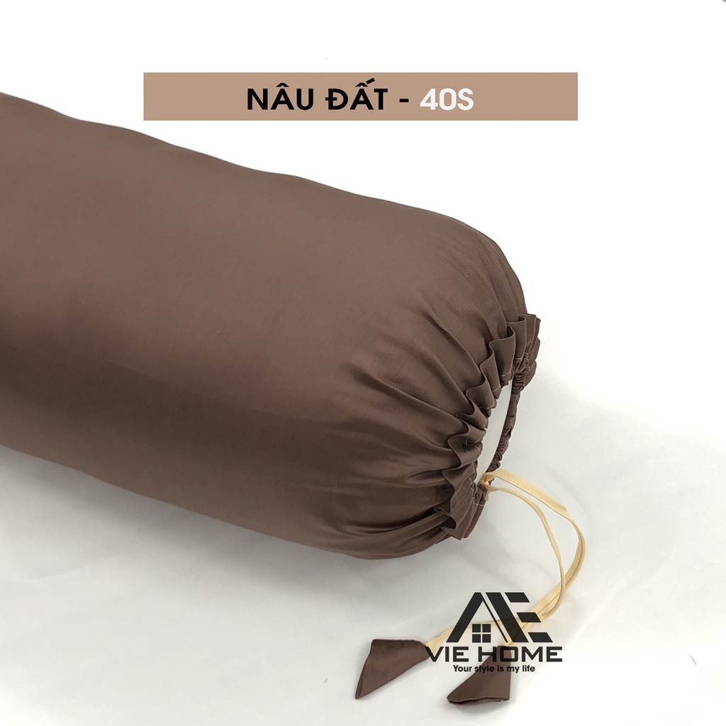 Vỏ gối ôm lụa Tencel 40s VIE HOME - Bedding hàng đẹp kích thước 35x100cm