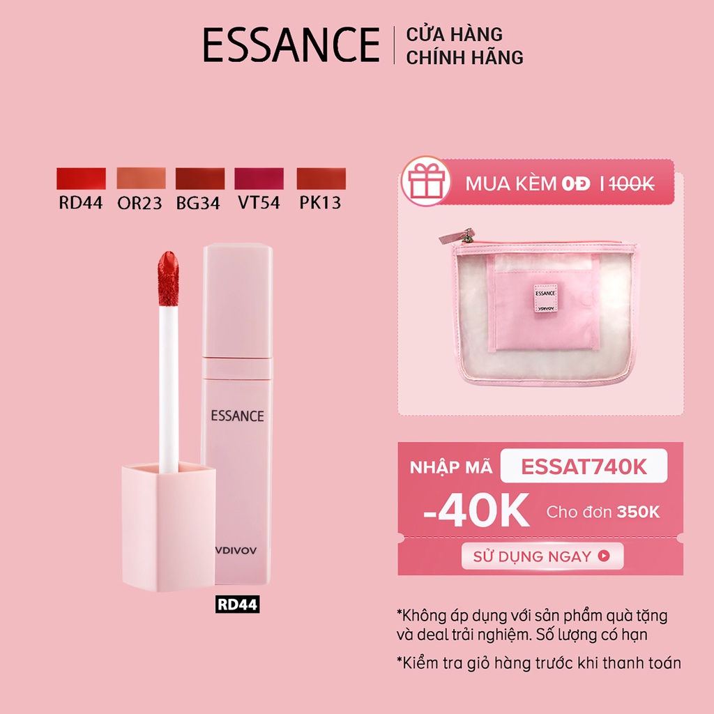 Son kem mịn mượt chuẩn màu Essance Soft Lip Liquid 3g