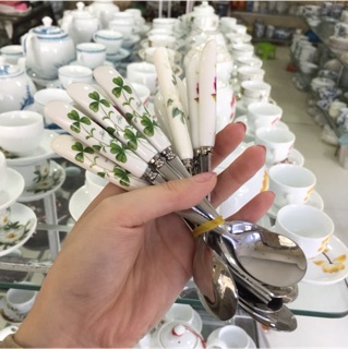 Giỏ đựng thìa, dĩa sứ