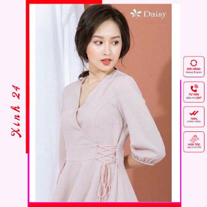 Đầm váy hồng đan dây eo (kèm hình thật) | BigBuy360 - bigbuy360.vn