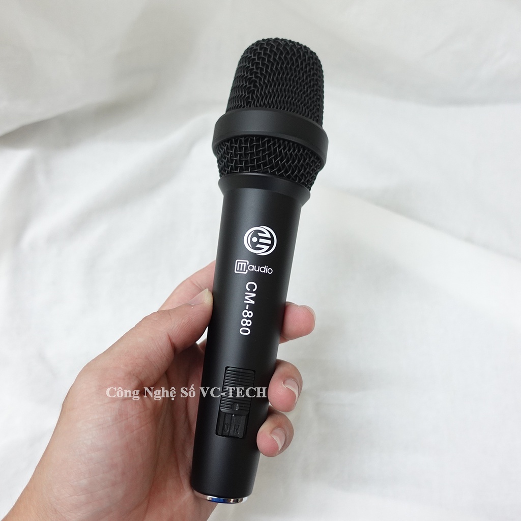 Micro Dây Cao Cấp CMaudio CM-880 - Micro Hát Karaoke Chất Lượng, Thu Mic nhẹ, Âm sáng - Bảo hành 12 tháng