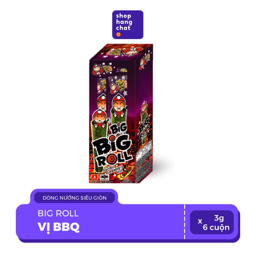 Snack Rong Biển Taokaenoi BIG ROLL Thái Lan nhiều vị  Hộp 6 cái x 6g