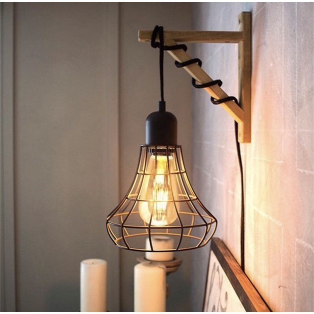 ĐÈN THẢ RỌ SẮT, Đèn thả DECOR rọ sắt trang trí nhiều kiểu dáng