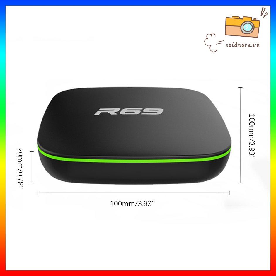 Tv Box Thông Minh R69 Android 7.1 1gb + 8gb Lõi Tứ Wifi H.265 Và Phụ Kiện
