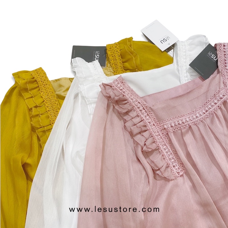ẢNH TỰ CHỤP Áo babydoll voan phối ren