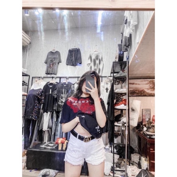 km Áo thun nam nữ HOTTREND 2021 - Áo phông in hoa hồng 5D sắc nét, chất vải mềm mịn mặc cực mát, dễ chịu sỉ ib | BigBuy360 - bigbuy360.vn