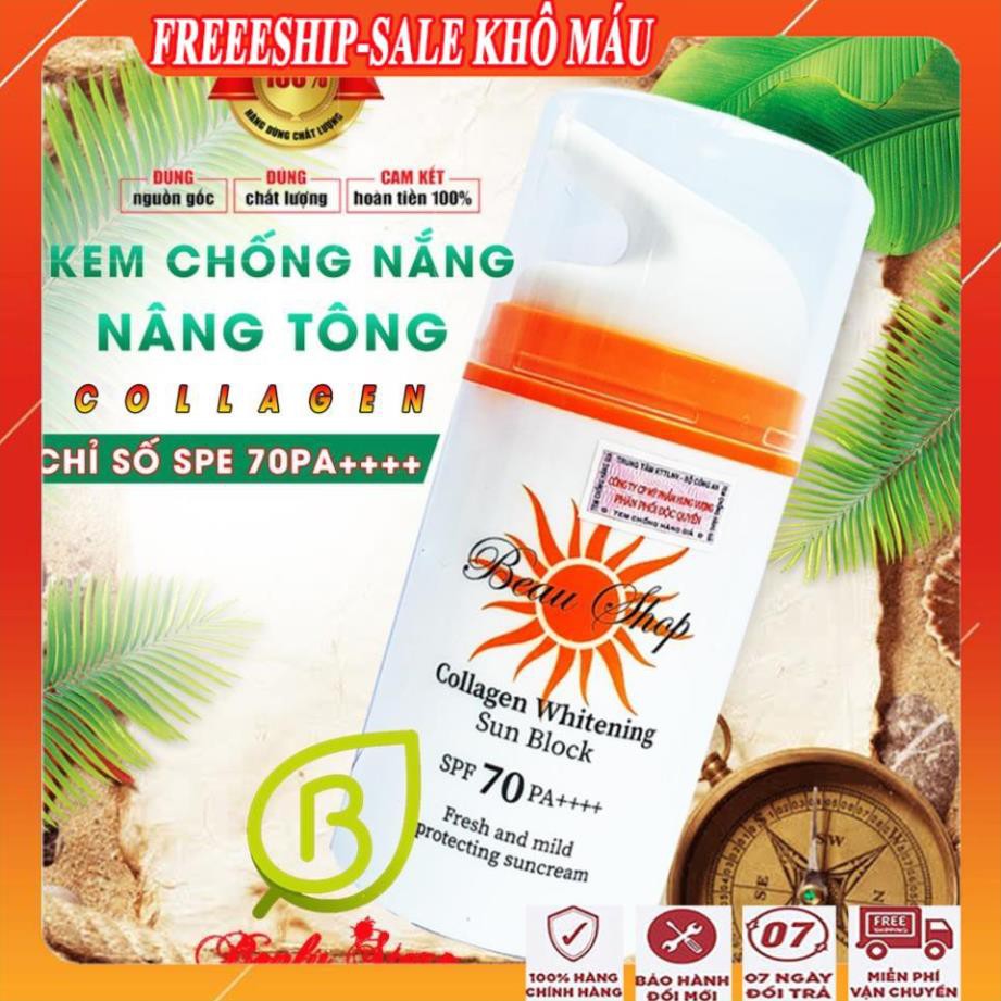 [FreeShip - GIÁ HỦY DIỆT] Kem chống nắng cho da dầu, da mụn bổ sung collagen/Kem chống nắng tốt beau shop