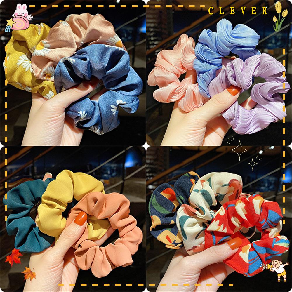 Dây Buộc Tóc Co Giãn Họa Tiết Chấm Bi Phong Cách Hàn Quốc