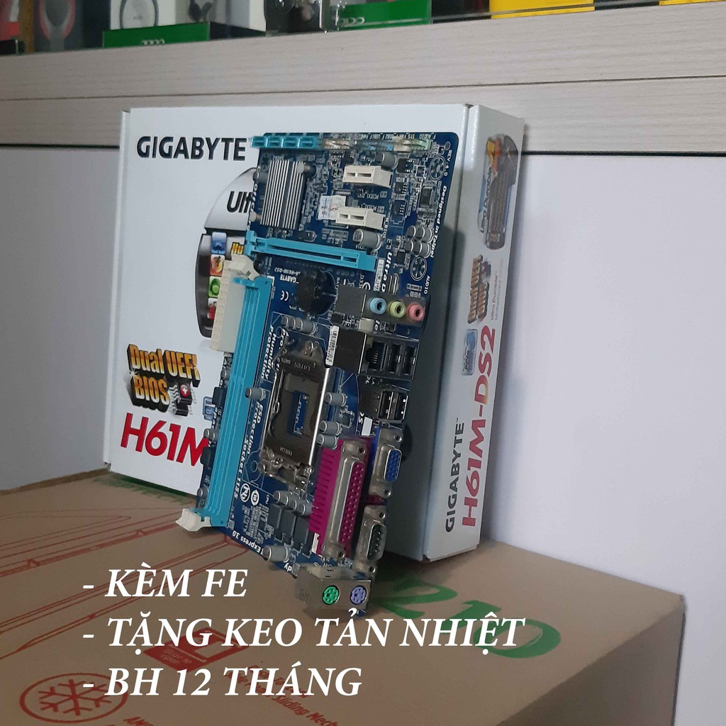 Main Gigabyte H61 ( mã GA-H61M- DS2) Full box Renew dòng rev 4.0/5.0 giá rẻ