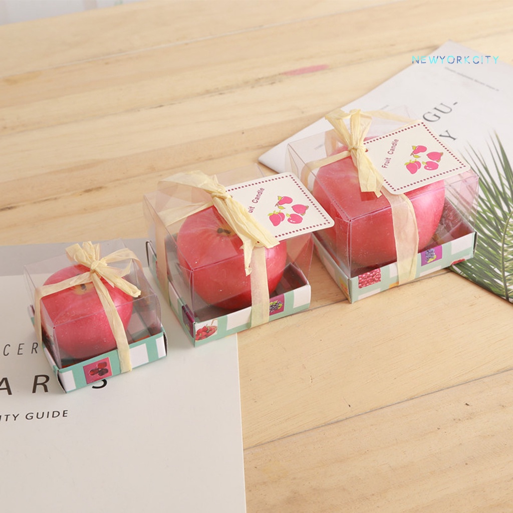 Nến Thơm Trái Cây Màu Đỏ Lâu Trôi Trang Trí Giáng Sinh