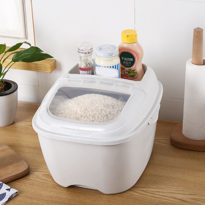 QQ Hộp Đựng Gạo Dung Tích Lớn 10kg Có Nắp Lật Tiện Dụng
