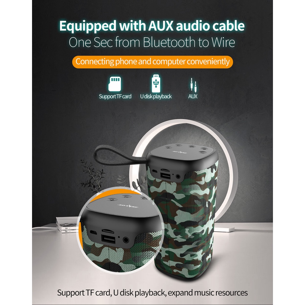 Loa bluetooth zealot s35 âm thanh siêu trầm và phụ kiện