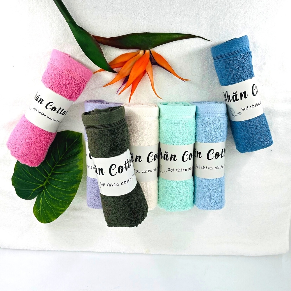 Khăn Mặt Cotton Cao Cấp Thiện Phú 34x80cm, Khăn Đa Năng Y457 Bông Sợi Thấm Nước Tốt
