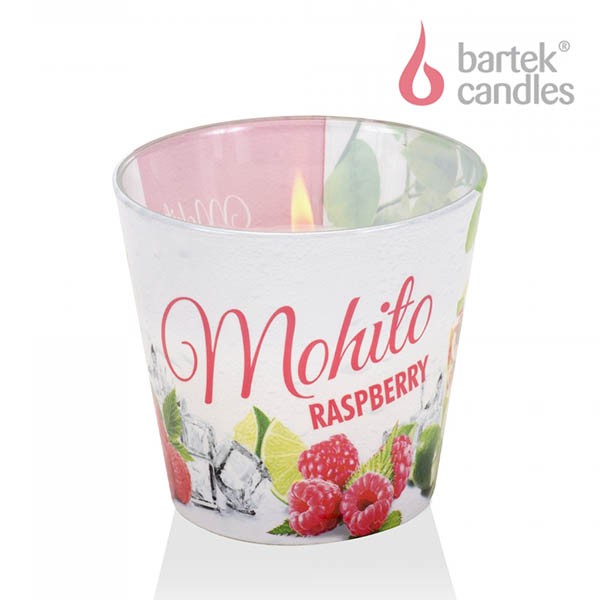 Ly nến thơm Bartek Candles BAT7990 Mohito Raspberry 115g (Hương bạc hà)