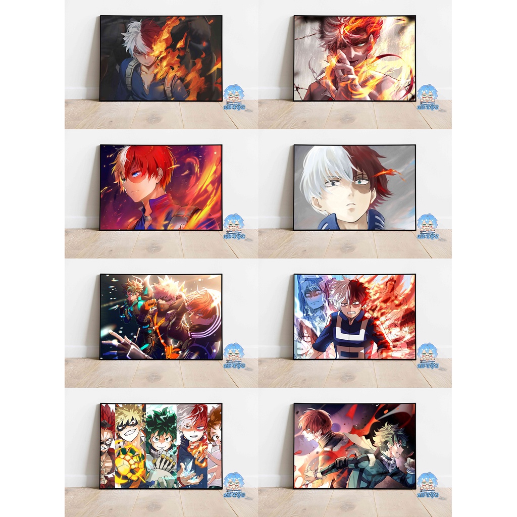 Ảnh poster A3 dán tường cao cấp Todoroki Shoto (10) Anime Manga Boku no Hero Academia by 2D Tộc Shop