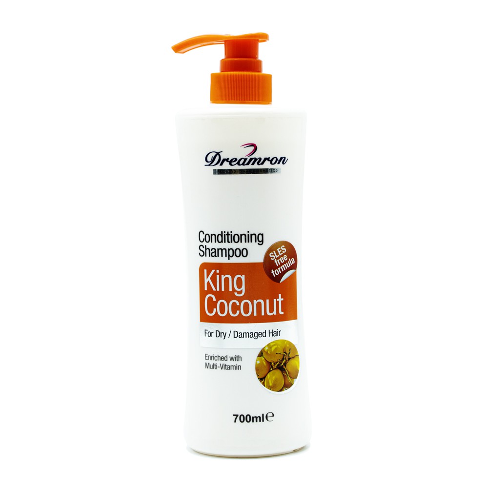 [Combo 22k/ 2 dây] Dầu gội và dầu xả tinh chất dừa DREAMRON - King Coconut Conditioning Shampoo 6ml x 12 gói/dây