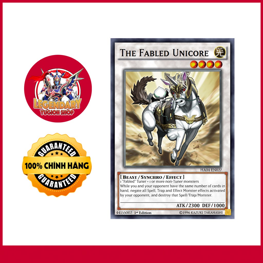 En Thẻ Bai Yugioh Chinh Hang The Fabled Unicore Shopee Việt Nam