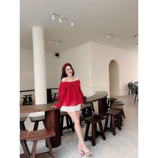 áo trễ vai thiết kế (ảnh thật ở cuối)