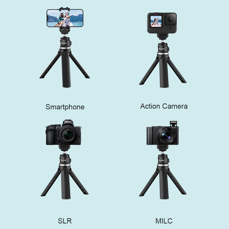 Gậy chụp ảnh selfie đa năng có kẹp điện thoại và ốc vít 1/4''