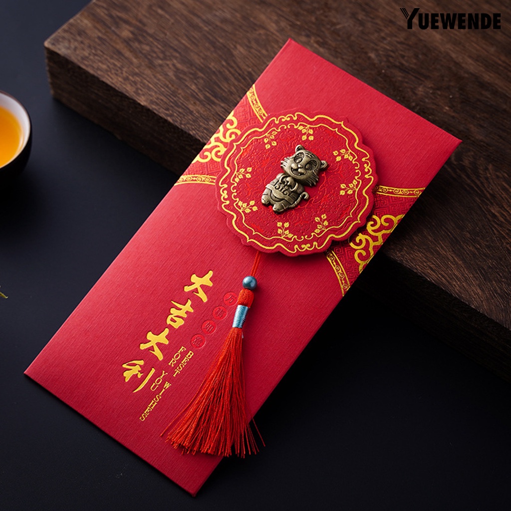 Set 2 bao lì xì đỏ truyền thống Trung Hoa 2022