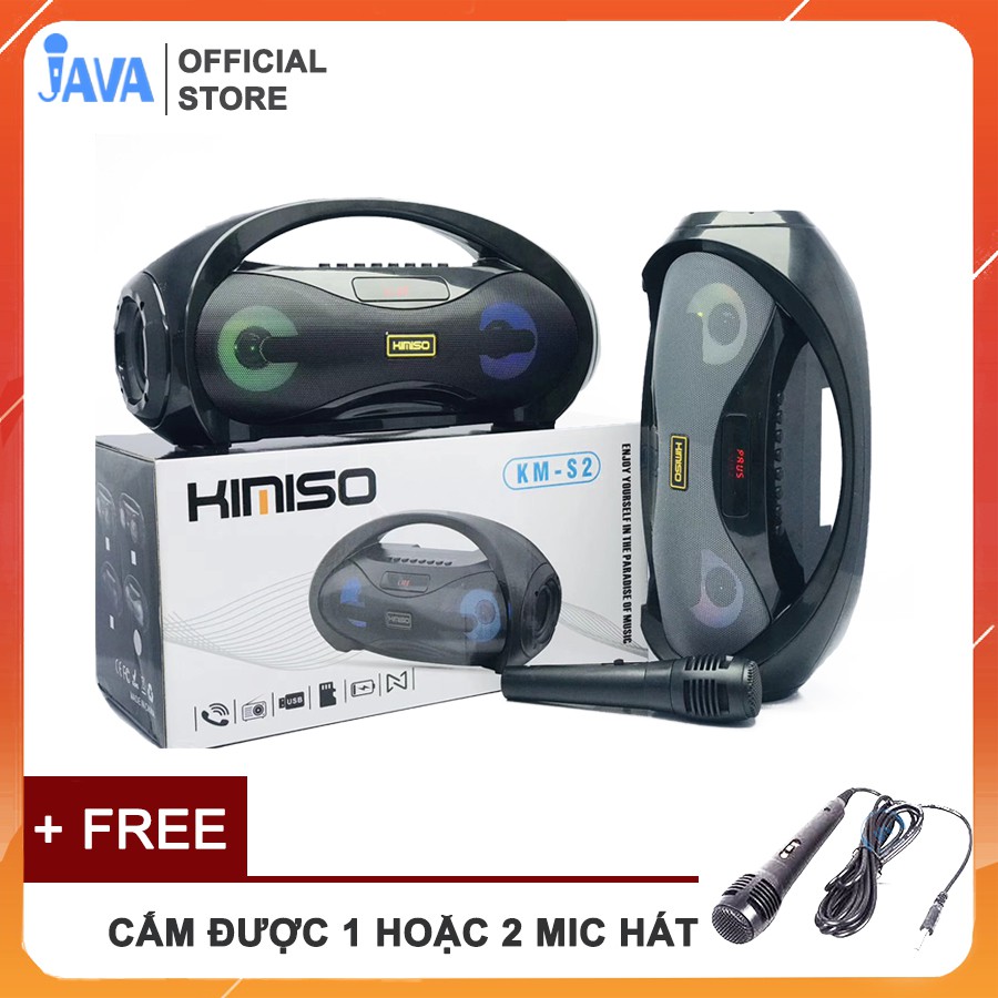 [CẮM ĐƯỢC 1 hoặc 2 MIC KARAOKE CÓ VANG] Loa Kẹo Kéo Karaoke Bluetooth Mini KIMISO S2