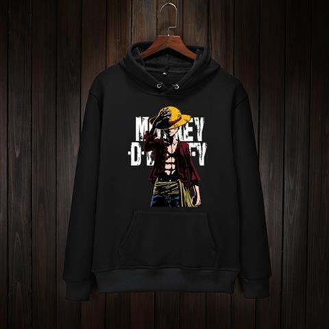 One Piece Áo len lông cừu đồng thương hiệu Nam s Autumn Luffy khoác thanh niên có mũ trùm đầu Phong cách Hàn Quốc Quần sinh viên đẹp trai Xu hướng mùa thu Gaya băng vệ Pelajar Pakaian