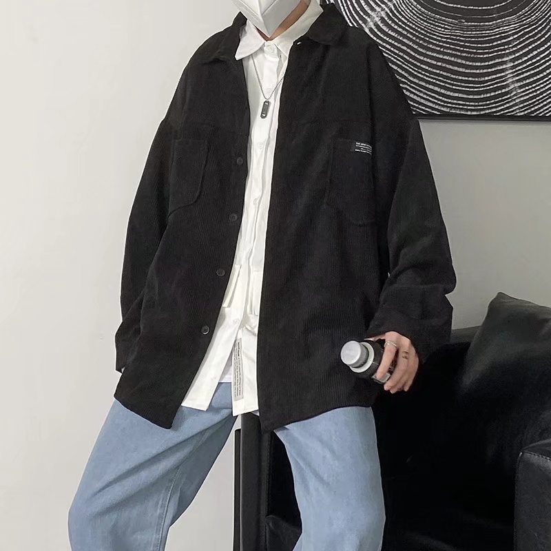 Áo khoác sơ mi dài tay thời trang cho nam nữ Simple áo khoác nam kaki from rộng Hàn Quốc áo khoác nam đẹp bomber jackets bigsize áo khoác bóng chày nam