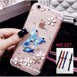 Ốp Lưng Đính Đá Bướm Bông, Mã Số: 227