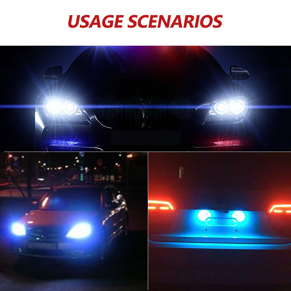 Bộ 2 Đèn led T10 rgb 194 168 Trang Trí Bên Hông Xe Hơi Kèm Điều Khiển Từ Xa