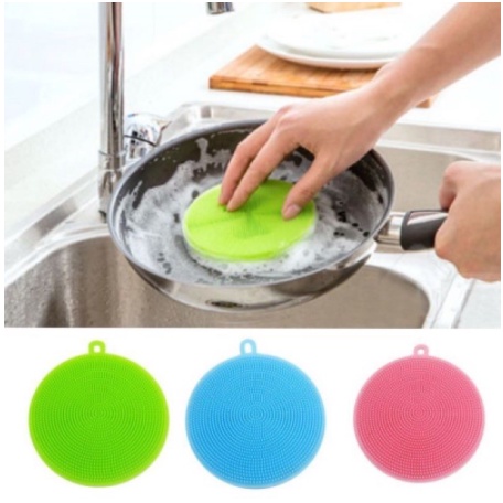 Miếng rửa bát silicone siêu mềm giúp chén bát sạch bóng kin kít