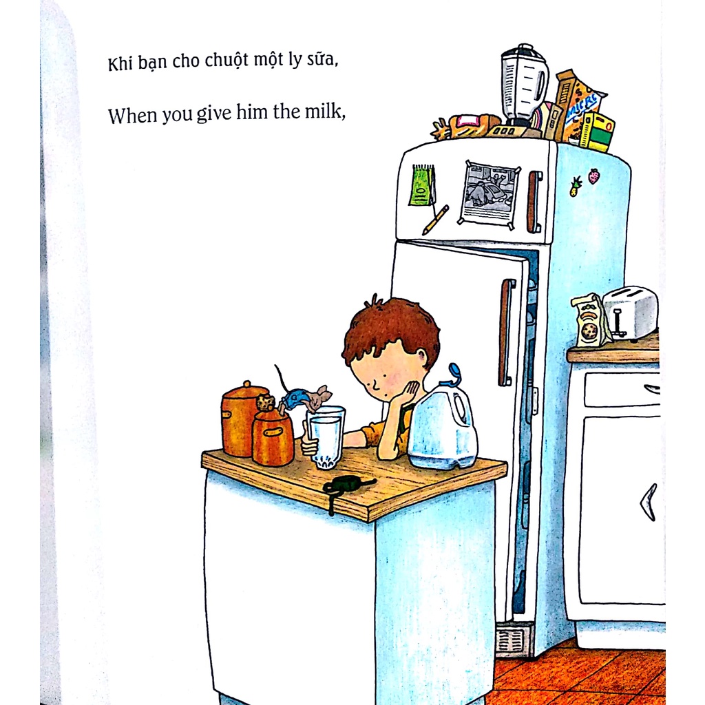 Sách - Ehon song ngữ Nếu Bạn Cho Chuột Cái Bánh Quy - If You Give A Mouse A Cookie