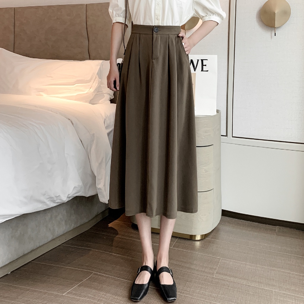 Chân váy SUXI dáng chữ A phong cách cổ điển