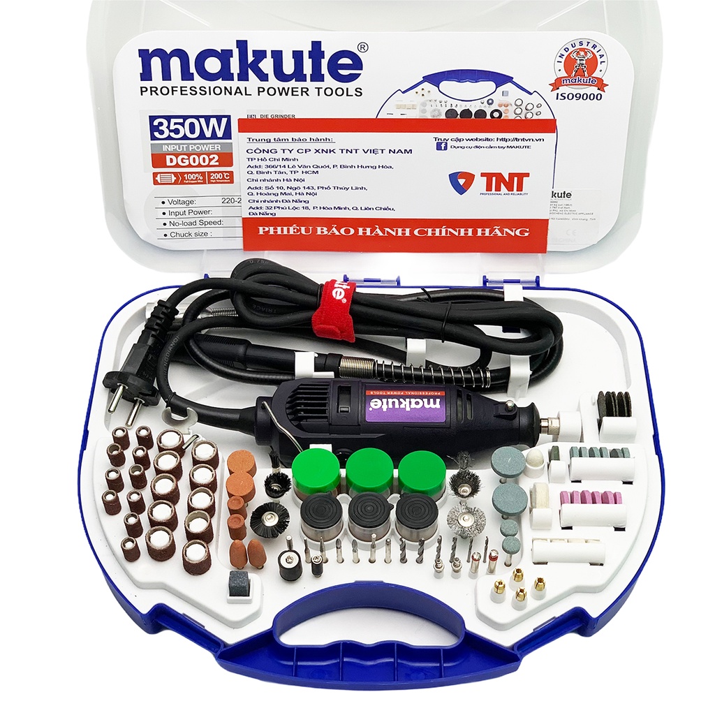 Bộ khoan mài mini 350W Makute DG002 - Máy mài khuôn - Máy mài makute bảo hành 6 tháng