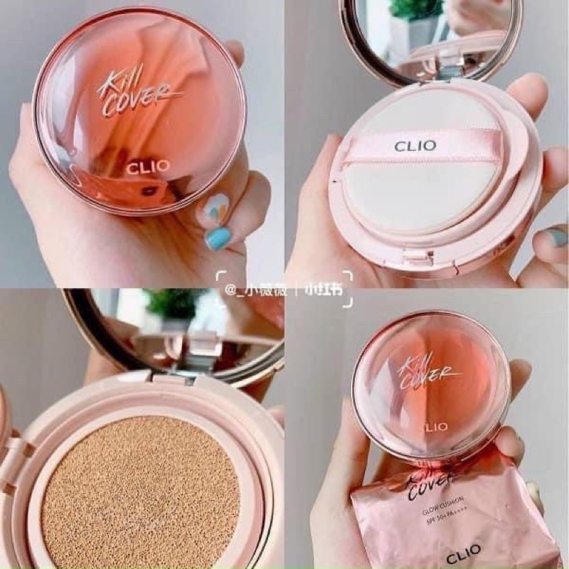 Phấn nước cushion CLIO KILL COVER GLOW gồm 1 cushion+ lõi thay thế