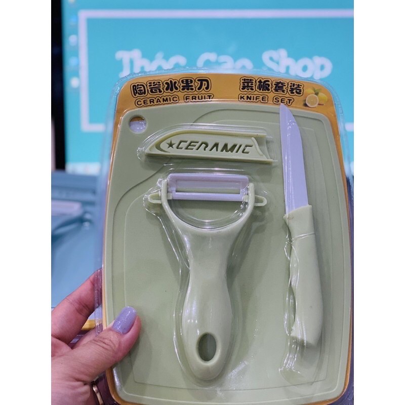 Bộ Dao Thớt 3 Món Chế Biến Đồ Ăn Dặm Cho Bé Yêu