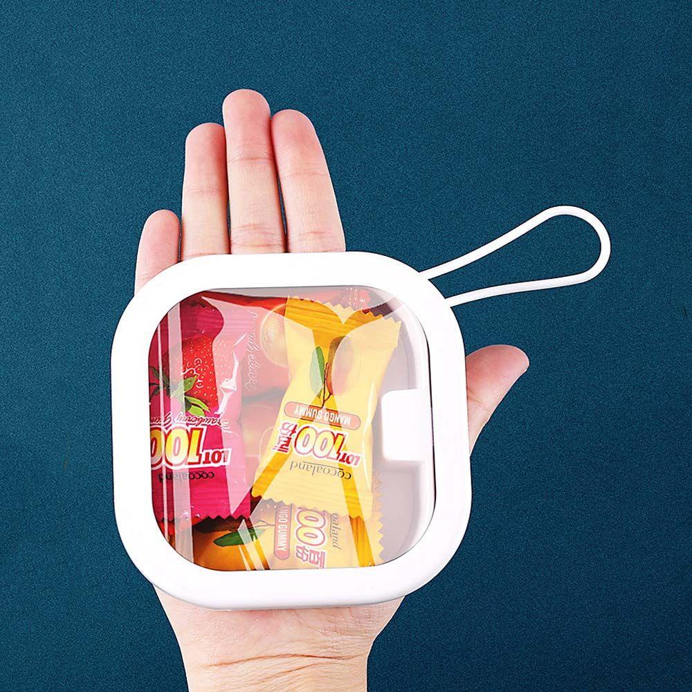 ANEMONE Hộp Đựng Đồ Để Bàn Màu Trơn Trong Suốt DIY Có Nắp Đậy