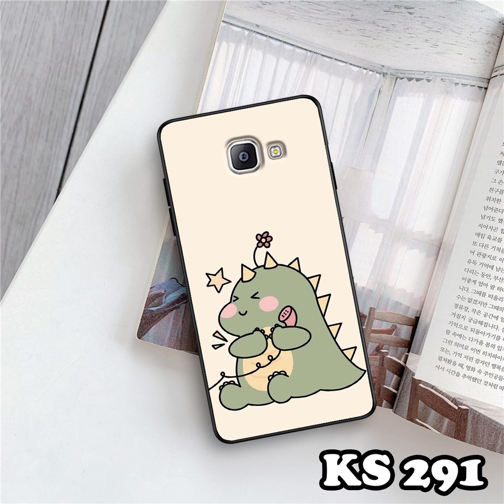 Ốp lưng Samsung A9 Pro - Samsung C9 Pro - Ốp in hình khủng long DinoCute - Lưng nhám viền TPU