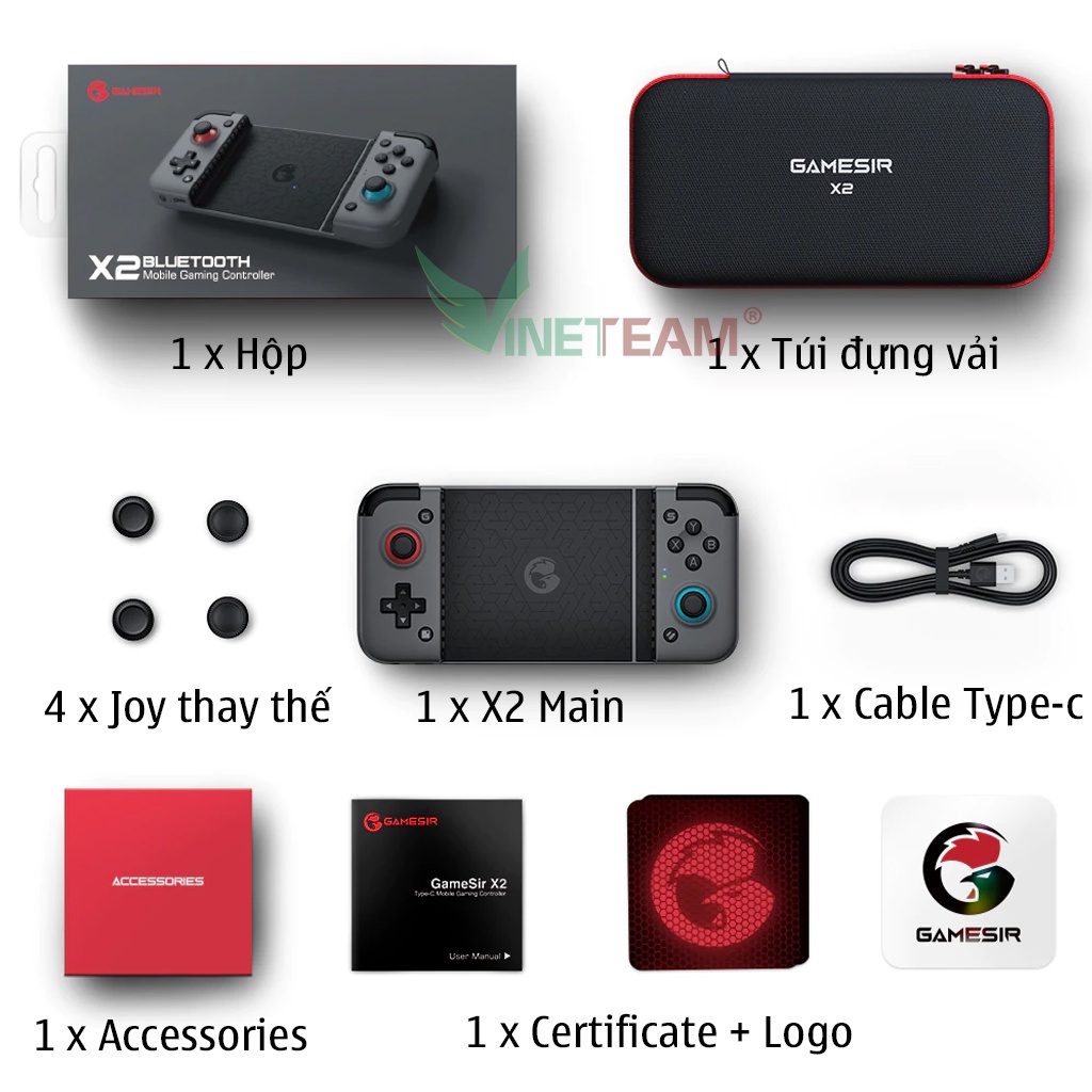 Tay cầm chơi game Gamesir X2 Bluetooth - Hỗ trợ đa nền tảng Android/IOS đạt MFI -4614