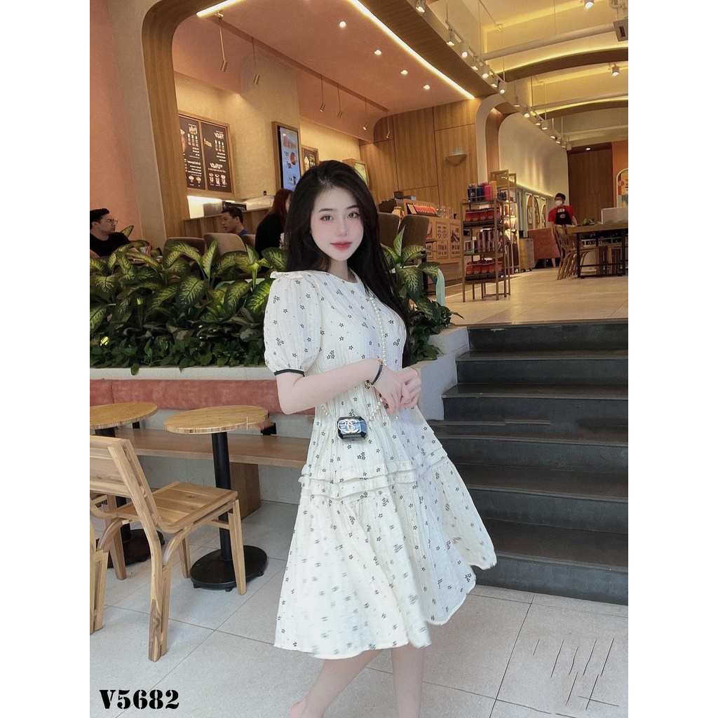 Váy bầu babydoll thiết kế mùa hè dáng suông HOA NHÍ siêu xinh V337