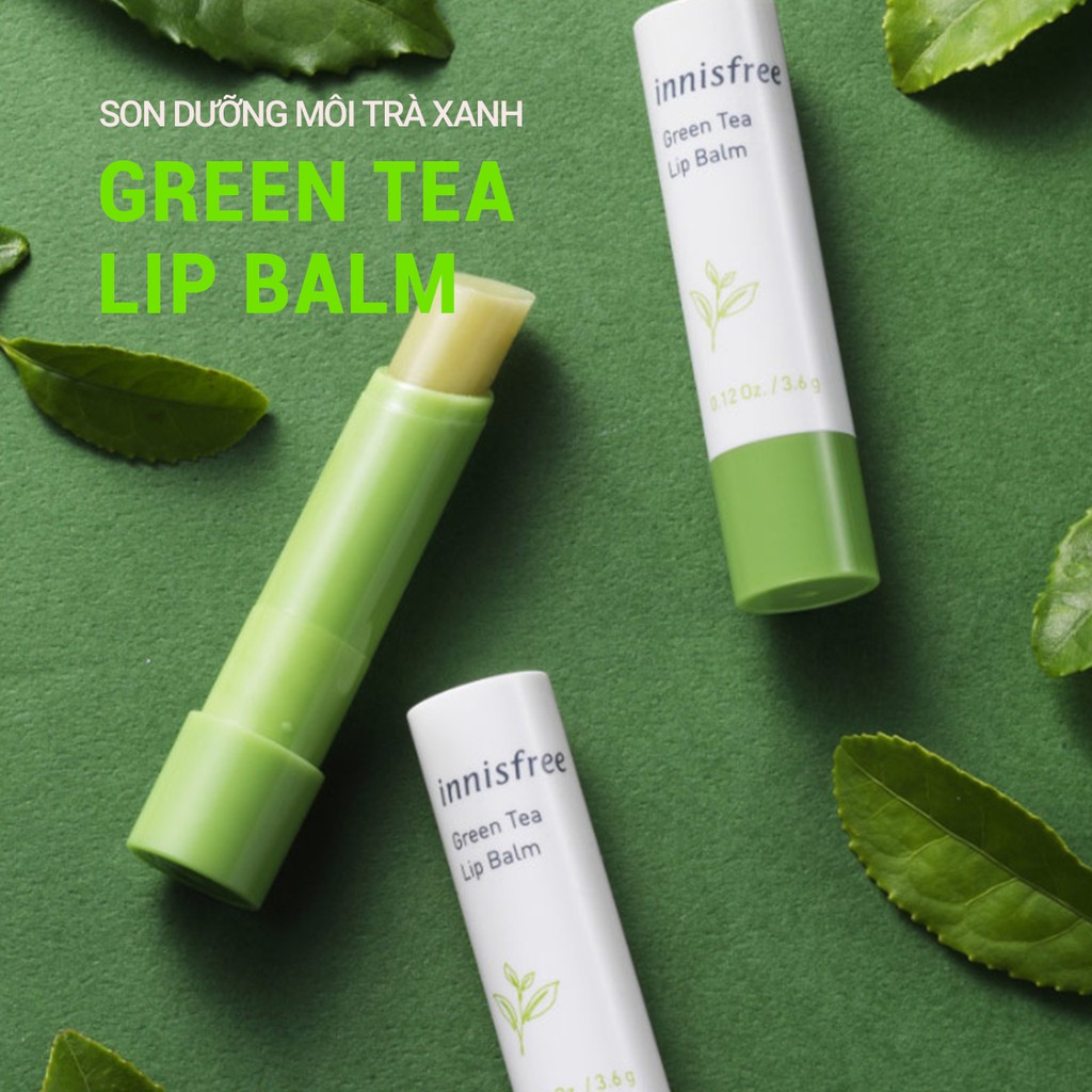 Son dưỡng môi từ trà xanh innisfree Green Tea Lip Balm 3.6g
