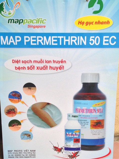 Thuốc muỗi Anh: Permethrin 50EC/ Chai nhựa 500 ml