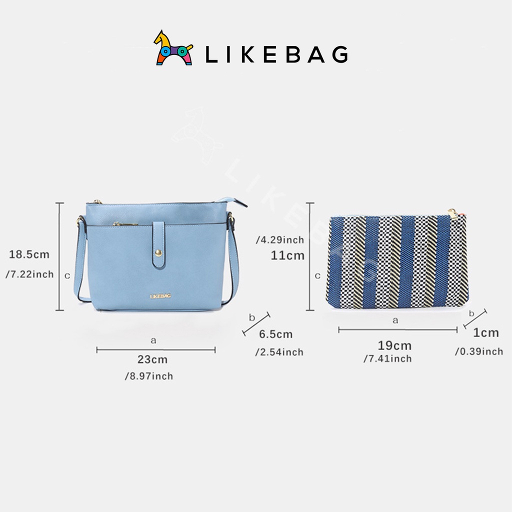 Túi đeo chéo nữ thời trang LIKEBAG da PU cao cấp chống nước 215XK1596 - LIBAGI