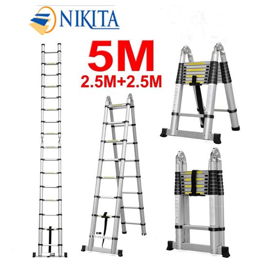 Thang nhôm rút đôi Nikita AI50 (5.0m)