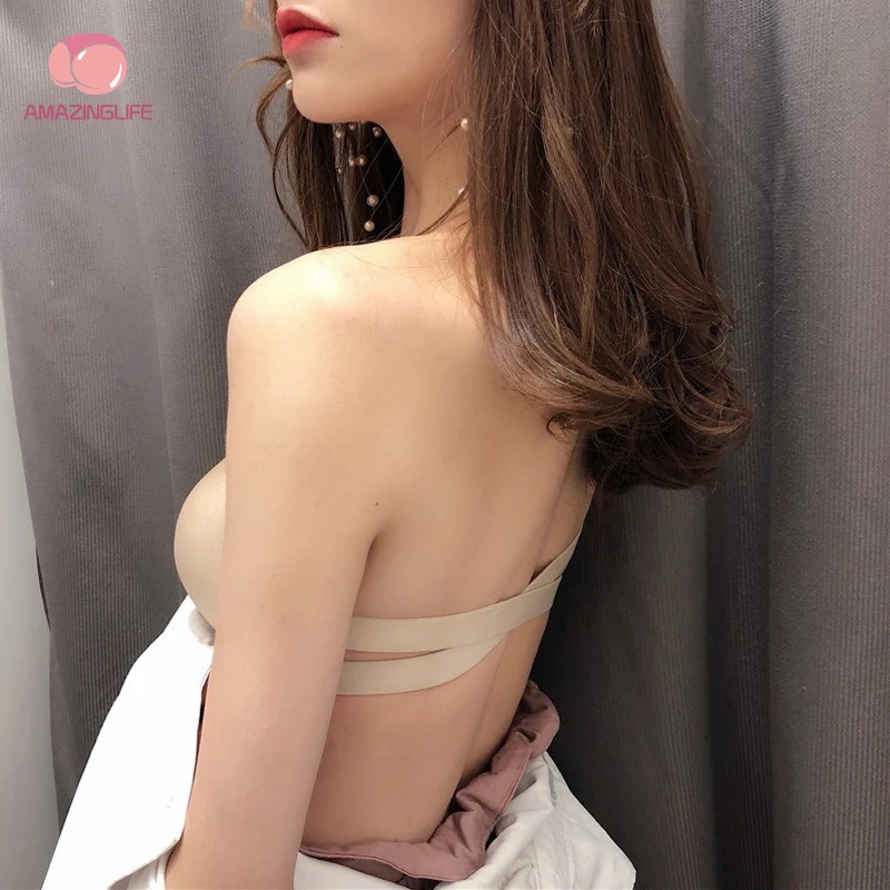 [Amazinglife] Áo Lót Không Dây Không Đường May / Áo Ngực Thoải Mái Thoáng Khí Dễ Phối Đồ Dành Cho Nữ