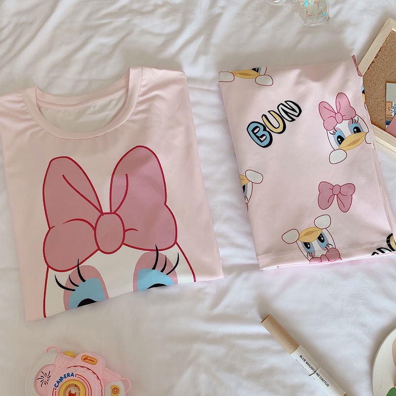 Disney Bộ Đồ Ngủ Tay Dài In Hình Vịt Donald Dễ Thương Thời Trang Xuân Thu Cho Nữ | BigBuy360 - bigbuy360.vn