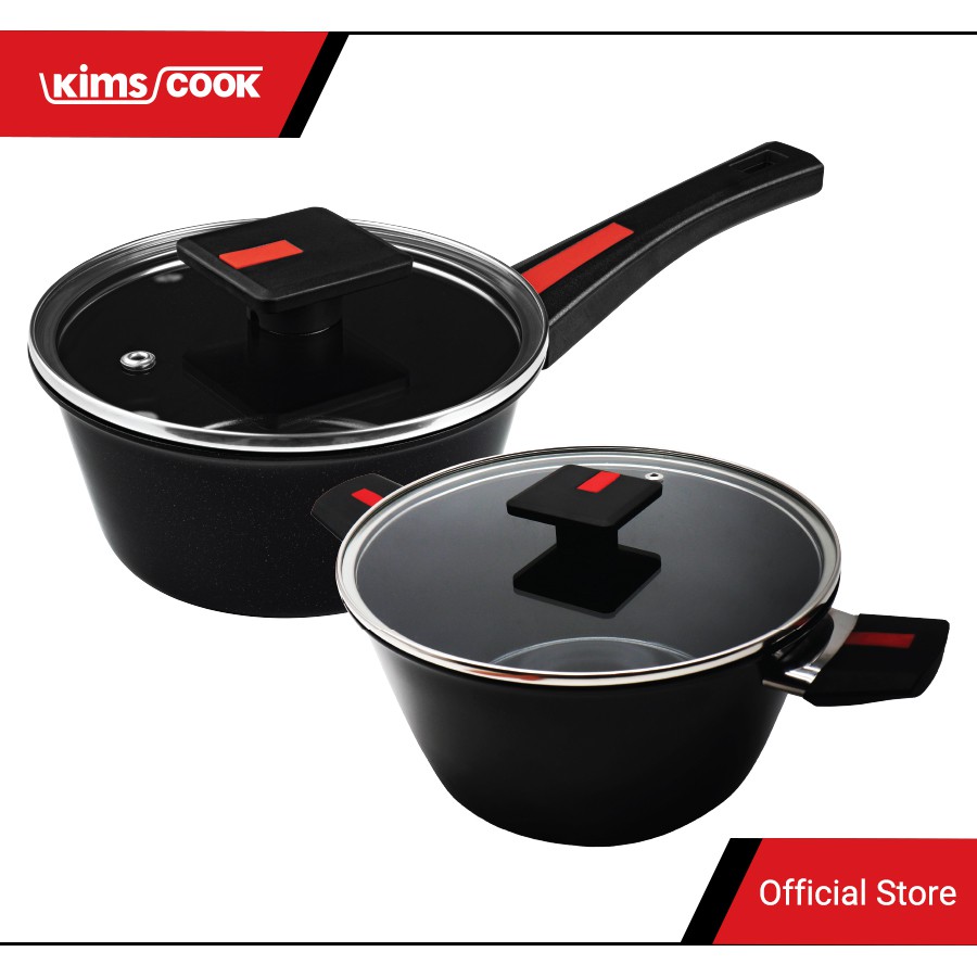 Bộ nồi quánh chống dính 2 mặt Next Style đáy từ hợp kim nhôm phủ PTFE KIMS COOK , hàng xuất khẩu Pháp