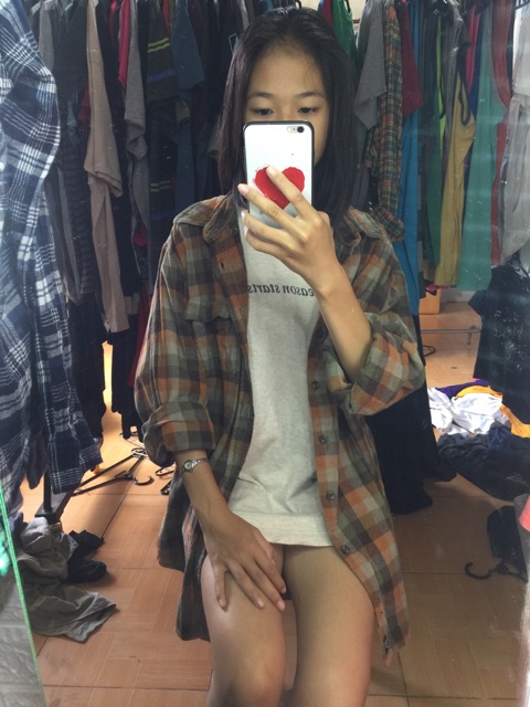 _ Combo áo sơ mi + thun unisex