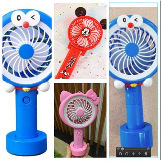 Quạt cầm tay tiện ích, gấp gọn hình chuột MICKEY, mèo Kitty. Đoremon cực xinh