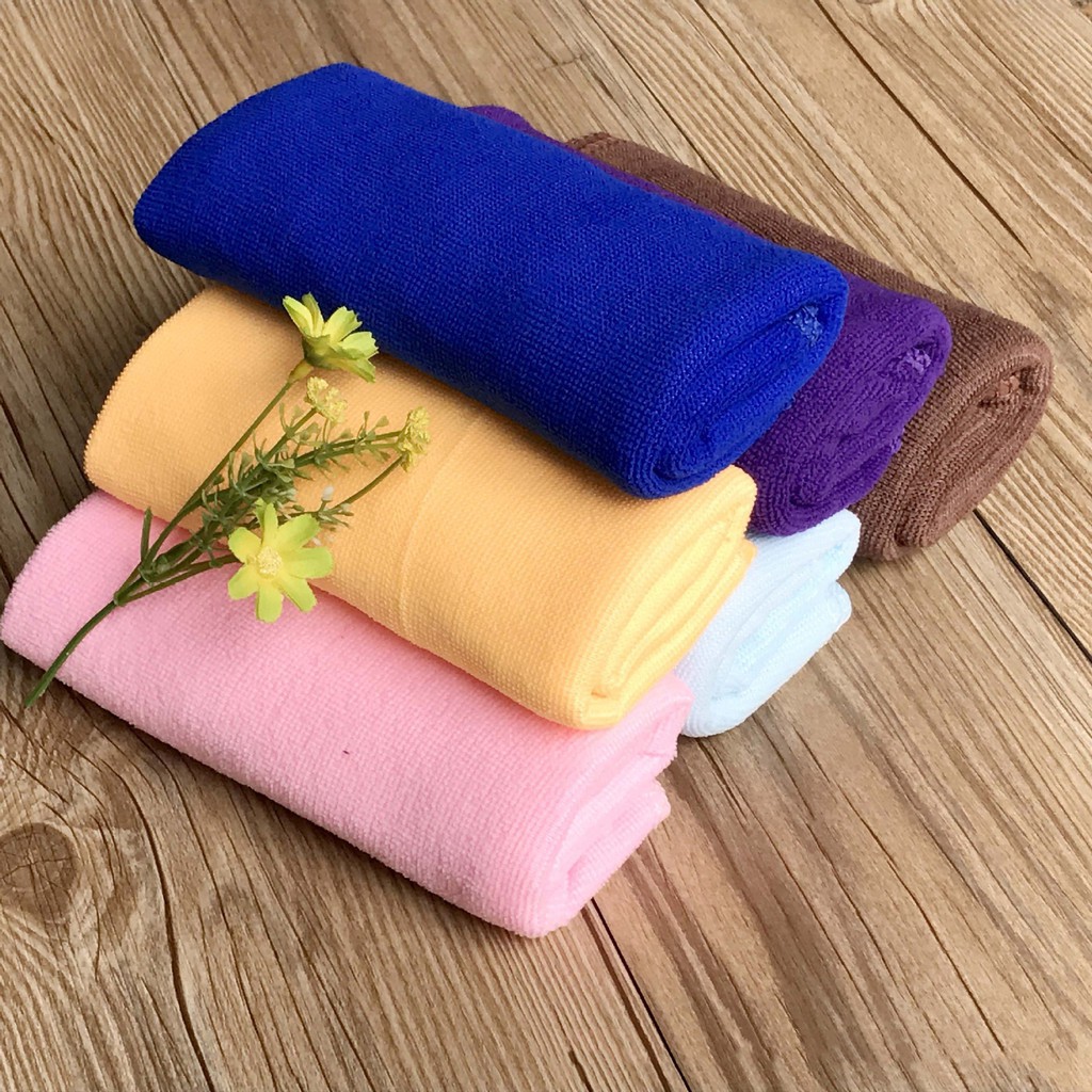 Set 2 Khăn Vi Sợi 25x25cm Mềm Mại Vệ Sinh Đa Năng