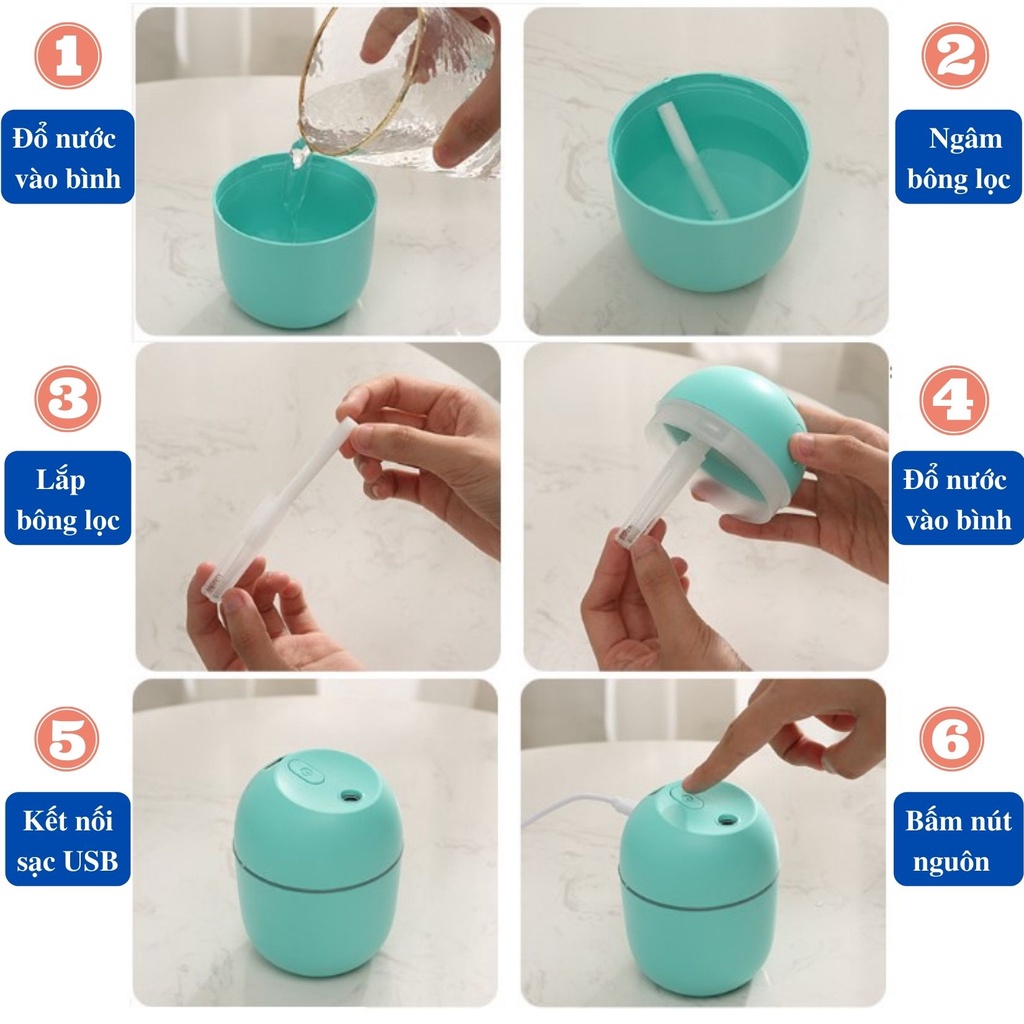 Máy Phun Sương Tạo Độ Ẩm Máy Xông Mặt Khuếch Tán Tinh Dầu Đa năng